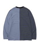 アジョバイアジョ(AJOBYAJO)       Stripe Twofold Long Sleeves T-Shirt [Blue]