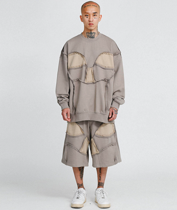 アジョバイアジョ(AJOBYAJO)      Skull Oversized Sweatshirt [Beige]