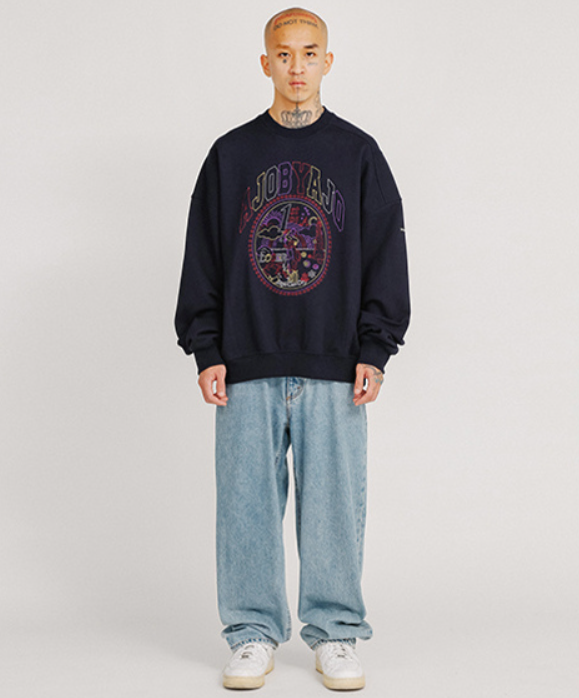 アジョバイアジョ(AJOBYAJO)         AJO UNIV. Oversized Sweatshirt [Navy]
