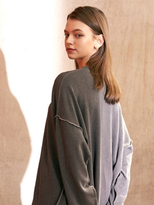 A NOTHING (エーナッシング) VINTAGE P. DYEING CUT-OUT BOX TEE (Brown)