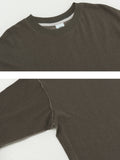 A NOTHING (エーナッシング) VINTAGE P. DYEING CUT-OUT BOX TEE (Brown)