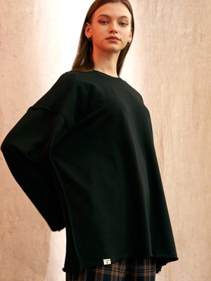 A NOTHING (エーナッシング) VINTAGE P. DYEING CUT-OUT BOX TEE (Black)