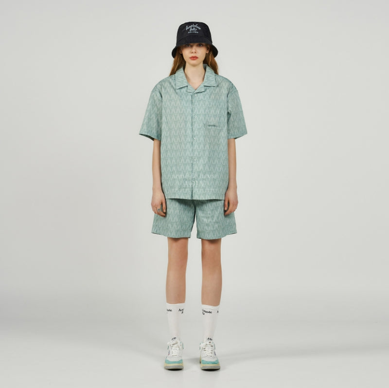 アクメドラビ(acme' de la vie) A LOGO MONOGRAM PATTERN SHORT PANTS MINT