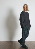 A NOTHING (エーナッシング) DREAMCATCHER CHECK LOOSE-FIT PANTS (Blue)