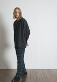 A NOTHING (エーナッシング) DREAMCATCHER CHECK LOOSE-FIT PANTS (Blue)