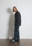 A NOTHING (エーナッシング) DREAMCATCHER CHECK LOOSE-FIT PANTS (Blue)