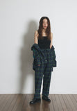A NOTHING (エーナッシング) DREAMCATCHER CHECK LOOSE-FIT PANTS (Blue)