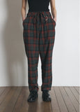 A NOTHING (エーナッシング) DREAMCATCHER CHECK LOOSE-FIT PANTS (Khaki)