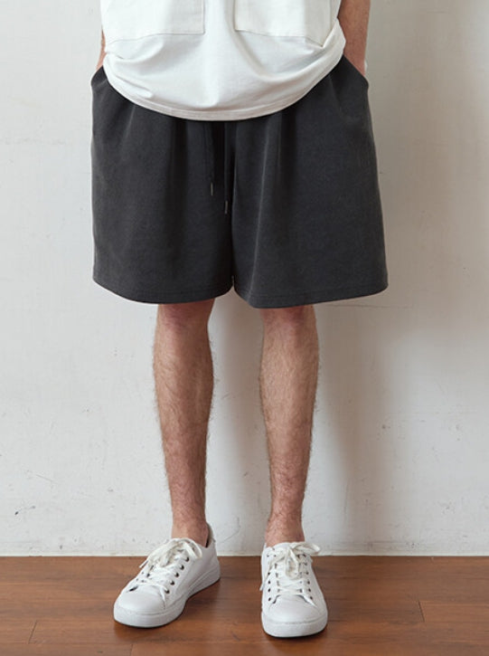 A NOTHING (エーナッシング)  SOLAR PIGMENT 1/2 WIDE SWEAT PANTS (Charcoal)