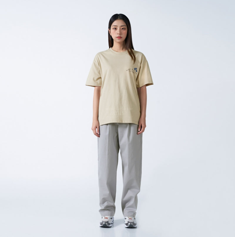 アクメドラビ(acme' de la vie) PIN TUCK TWO TONE WOVEN PANTS GREY