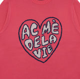 アクメドラビ(acme' de la vie) FRONT HEART LOGO KNIT PINK