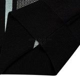 アクメドラビ(acme' de la vie) STRIPE FRONT ZIP UP KNIT BLACK