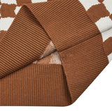 アクメドラビ(acme' de la vie) CHECKER BOARD KNIT VEST BROWN