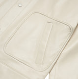 アクメドラビ(acme' de la vie)  LAMBSKIN LEATHER SET UP JACKET IVORY