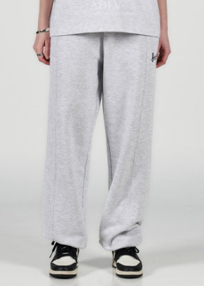 アクメドラビ(acme' de la vie) SCRIPT LOGO EMBROIDERY LONG PANTS MELANGE