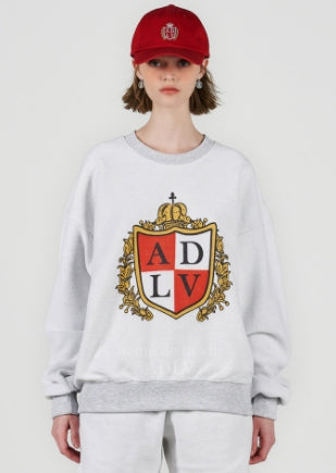 アクメドラビ(acme' de la vie) NOBLE LOGO INSIDE OUT SWEAT SHIRT MELANGE