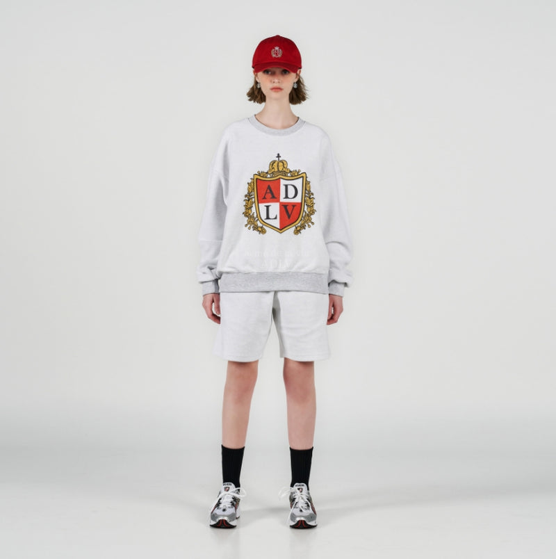 アクメドラビ(acme' de la vie) NOBLE LOGO INSIDE OUT SWEAT SHIRT MELANGE