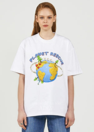 アクメドラビ(acme' de la vie) JELLY GLOBE SHORT SLEEVE T-SHIRT WHITE