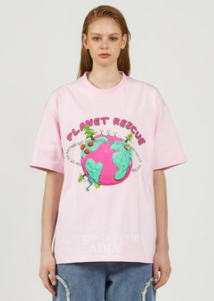 アクメドラビ(acme' de la vie) JELLY GLOBE SHORT SLEEVE T-SHIRT PINK