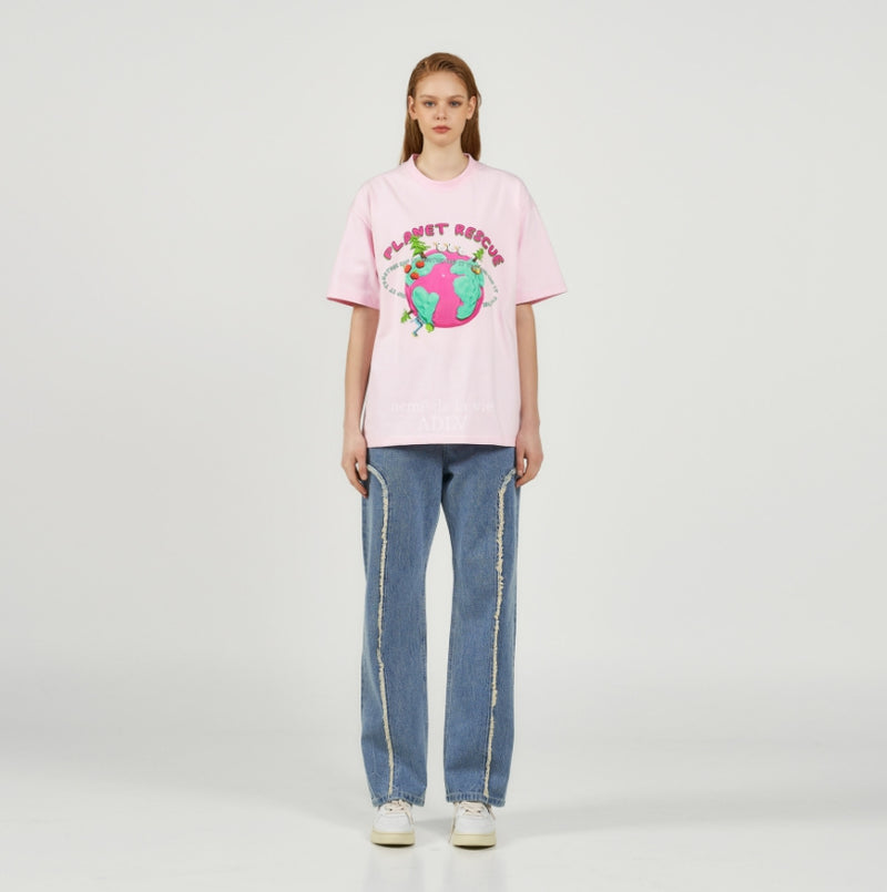 アクメドラビ(acme' de la vie) JELLY GLOBE SHORT SLEEVE T-SHIRT PINK