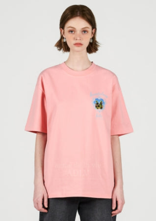 アクメドラビ(acme' de la vie) CATUS MIRROR SHORT SLEEVE T-SHIRT PINK