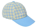 ワンダービジター(WONDER VISITOR) Classic check Ball-cap [Light blue]