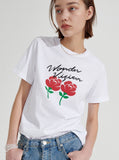 ワンダービジター(WONDER VISITOR)  Rose Logo T-shirt