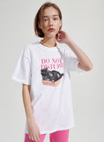 ワンダービジター(WONDER VISITOR) Box Cat overfit T-shirt [White]