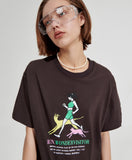 ワンダービジター(WONDER VISITOR) Run overfit T-shirt [Charcoal grey]