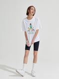 ワンダービジター(WONDER VISITOR) Run overfit T-shirt [White]