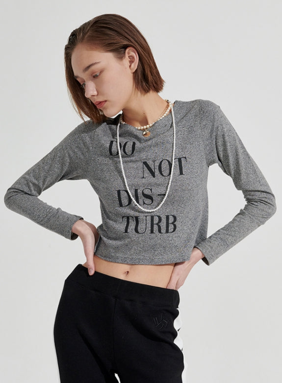 ワンダービジター(WONDER VISITOR) DNDB Long sleeve T-shirt [Melange Black]