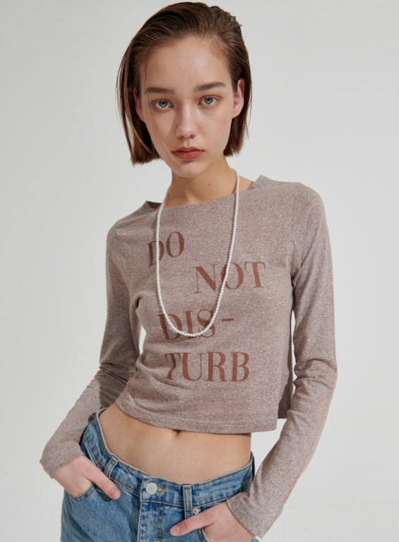 ワンダービジター(WONDER VISITOR) DNDB Long sleeve T-shirt [Melange Brown]