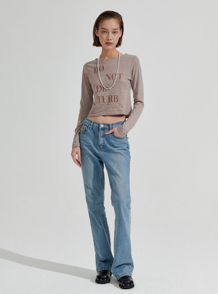 ワンダービジター(WONDER VISITOR) DNDB Long sleeve T-shirt [Melange Brown]