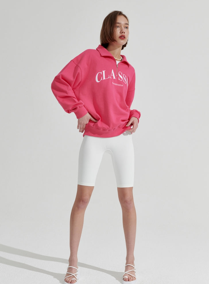 ワンダービジター(WONDER VISITOR) Classic HALF Zip-up [Magenta]