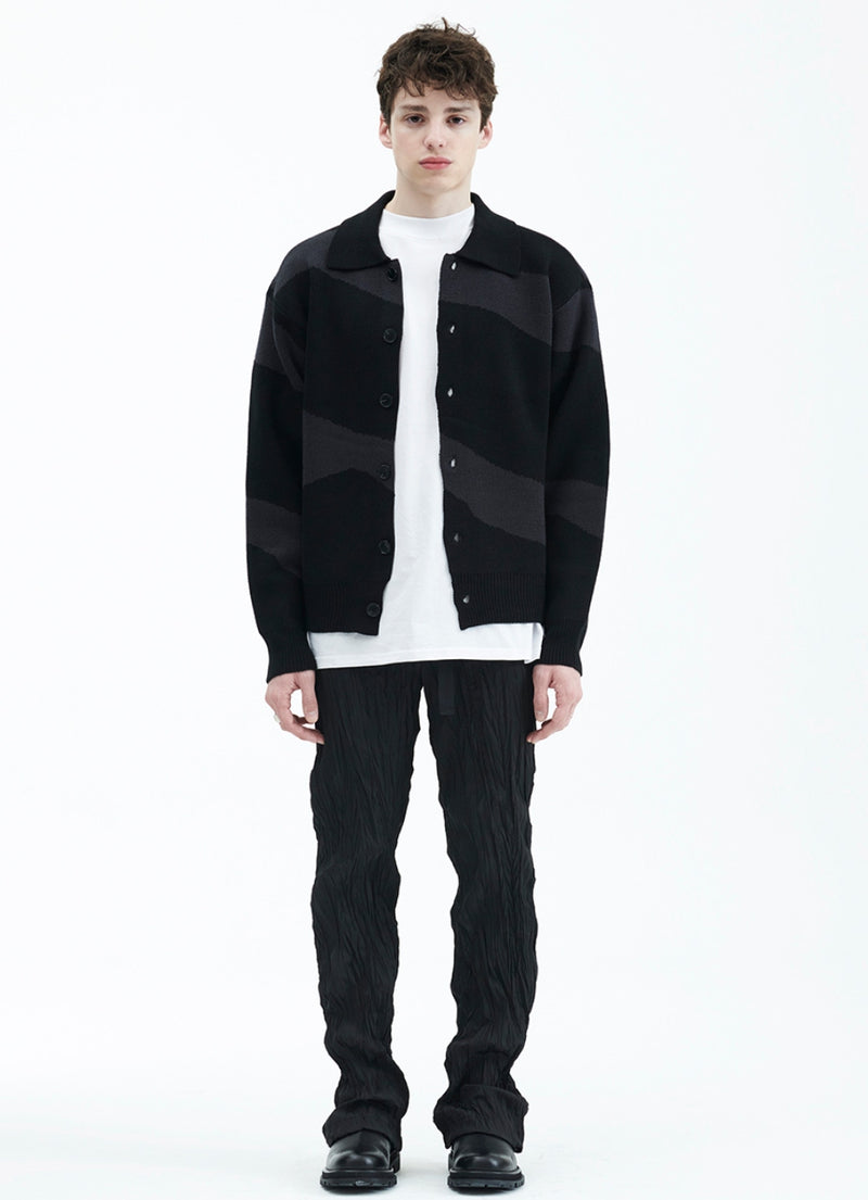 ラメルマメゾン (LA MER MA MAISON) WRINKLE STRING BANDING PANTS BLACK