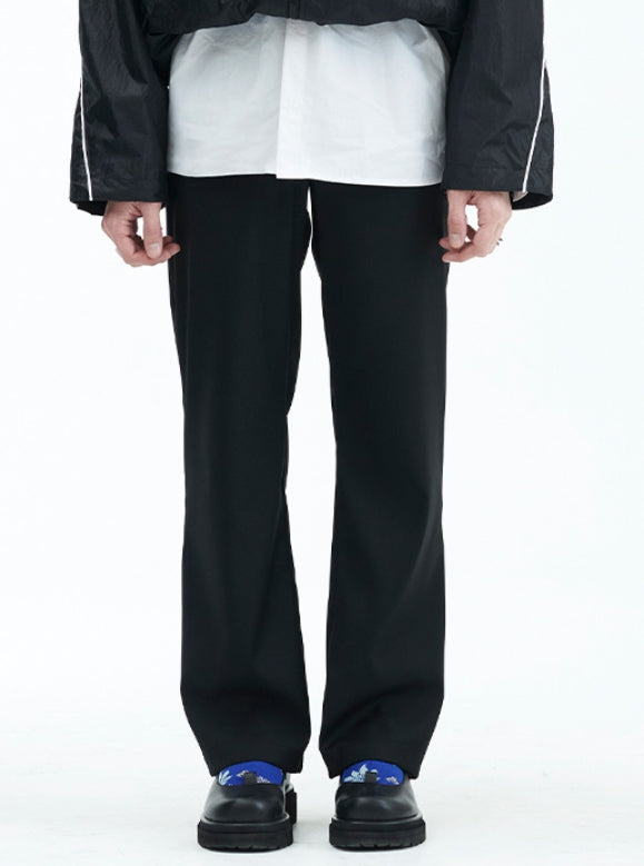 ラメルマメゾン (LA MER MA MAISON)  DIAGONAL ZIP SLACKS BLACK