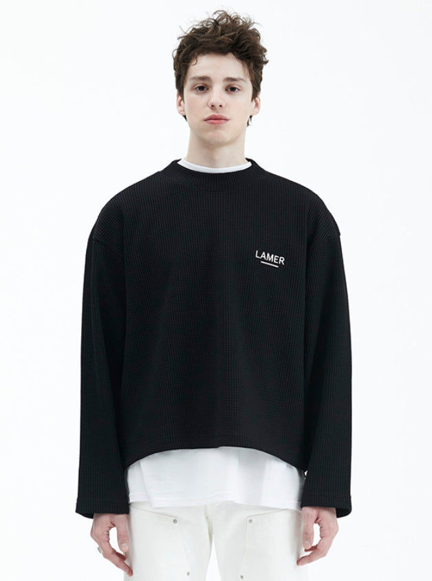 ラメルマメゾン (LA MER MA MAISON)  WAFFLE KNIT T BLACK