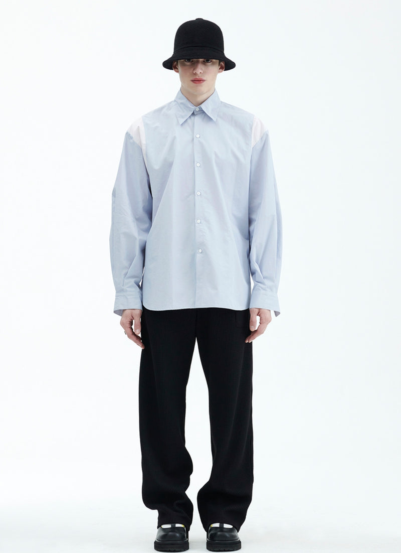 ラメルマメゾン (LA MER MA MAISON)  SHOULDER COLORING SHIRT BLUE