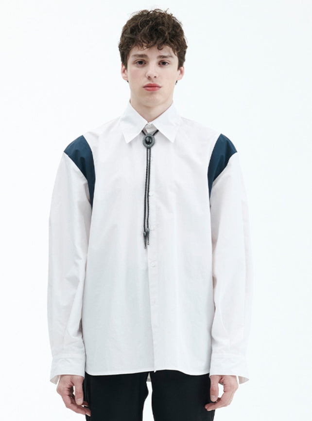 ラメルマメゾン (LA MER MA MAISON) SHOULDER COLORING SHIRT WHITE