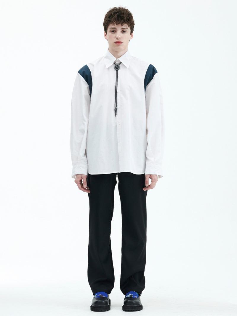 ラメルマメゾン (LA MER MA MAISON) SHOULDER COLORING SHIRT WHITE