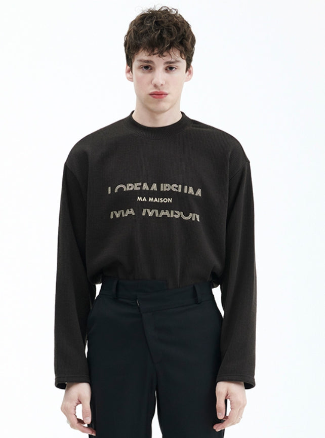 ラメルマメゾン (LA MER MA MAISON) NEEDLE POINT KNIT DARK BROWN