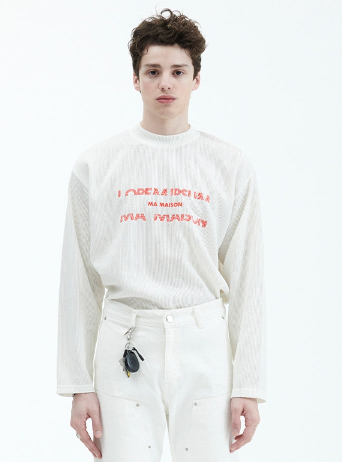 ラメルマメゾン (LA MER MA MAISON) NEEDLE POINT KNIT IVORY