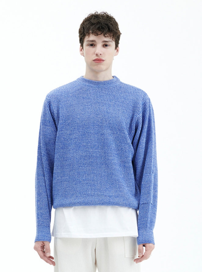 ラメルマメゾン (LA MER MA MAISON)  3 COLORING KNIT BLUE