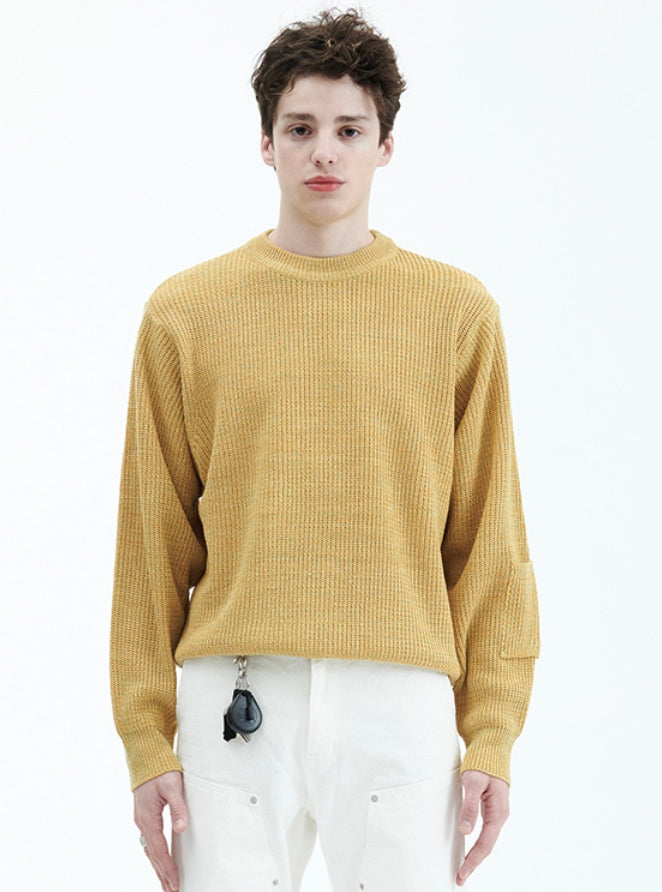 ラメルマメゾン (LA MER MA MAISON)  3 COLORING KNIT YELLOW