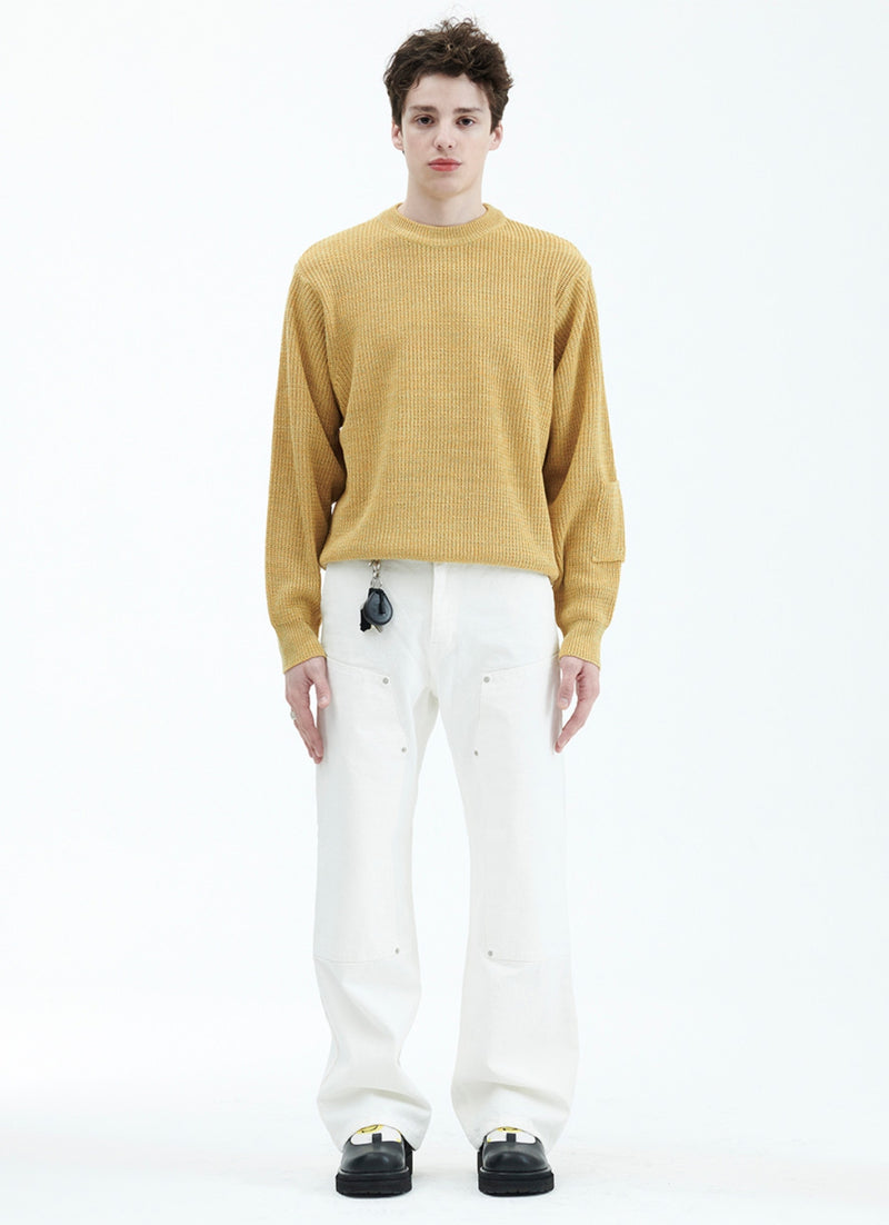 ラメルマメゾン (LA MER MA MAISON)  3 COLORING KNIT YELLOW