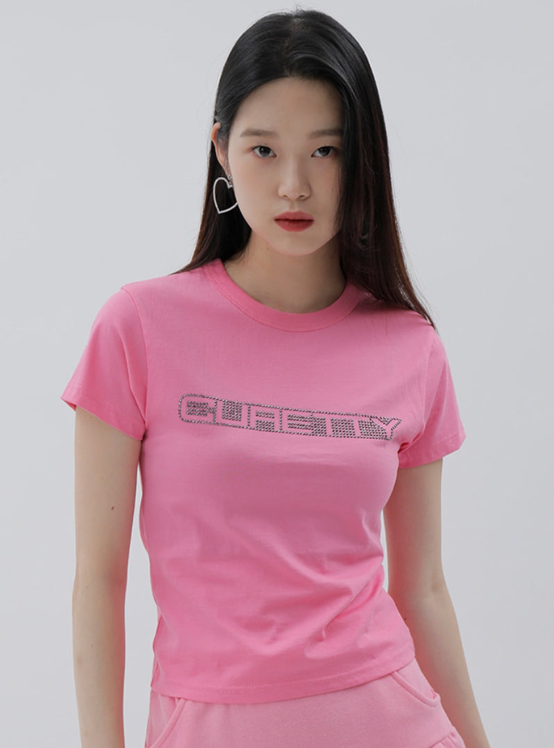 curetty (キュリティー)  C RHINESTONE BASIC T-SHIRT_PINK
