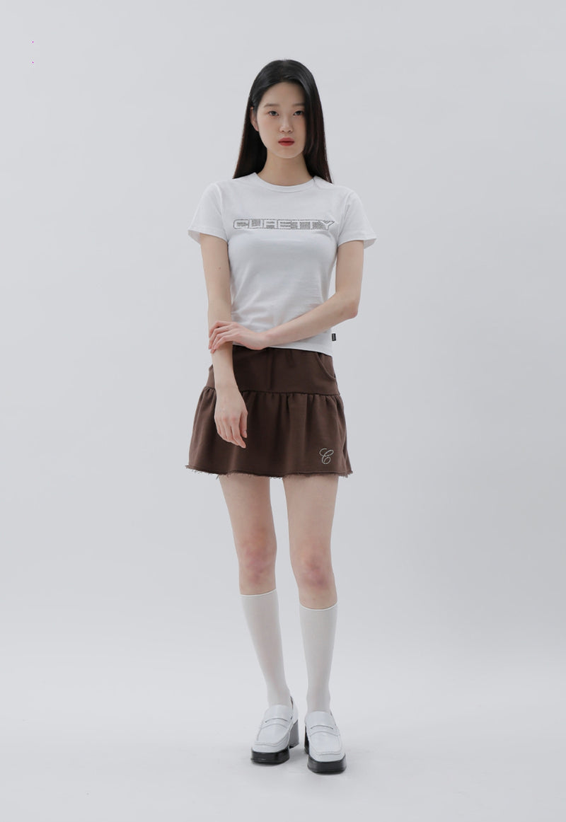 curetty (キュリティー)  C RHINESTONE BASIC T-SHIRT_WHITE