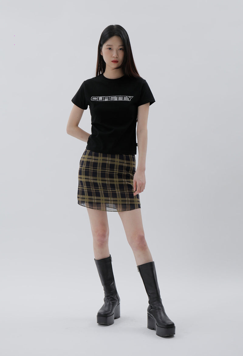 curetty (キュリティー) C RHINESTONE BASIC T-SHIRT_BLACK