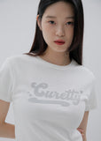 curetty (キュリティー) C GLITTER LOGO POINT T-SHIRT_WHITE