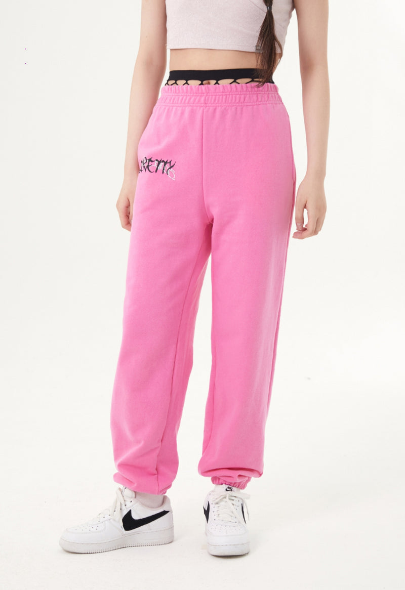 curetty (キュリティー)  C RHINESTONE SWEAT PANTS 2_PINK